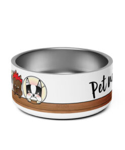 custom pet bowl side