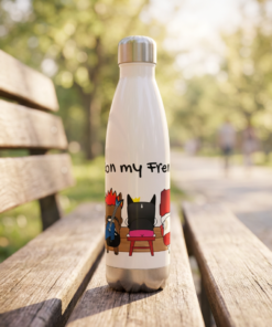 stainless steel water bottle back design cartoon characters insulated reusable bottle