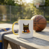 bounce chub ceramic mug cartoon dog basketball design color rim handle coffee mug
