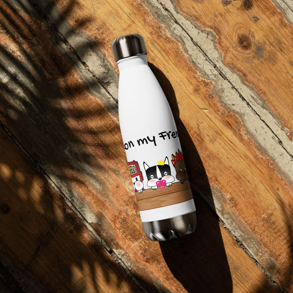 stainless steel water bottle cartoon character design insulated reusable bottle