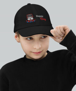 Youth baseball cap black Bulky cover