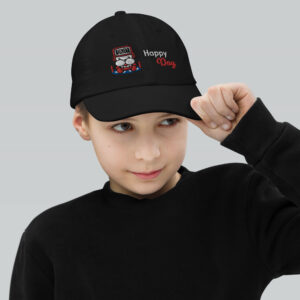 Youth baseball cap black Bulky cover