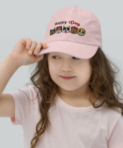 Youth baseball cap pink Group girl