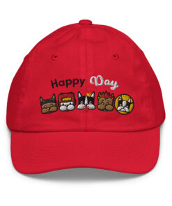 Youth baseball cap Group red