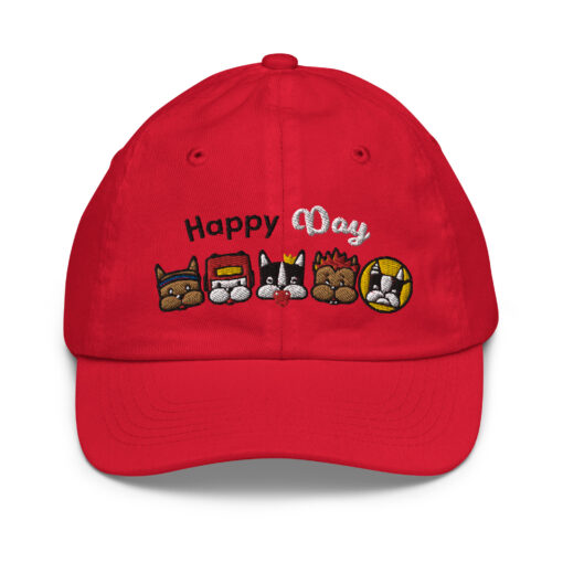 Youth baseball cap Group red