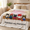 silk touch throw blanket back design cartoon characters soft cozy blanket