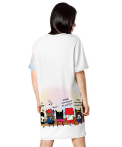 Women Tshirt dress white back woman