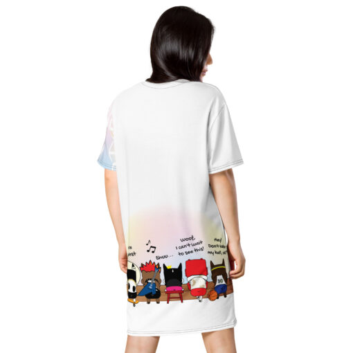 Women Tshirt dress white back woman