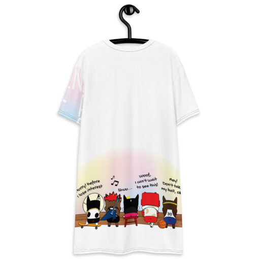 Women Tshirt dress white back