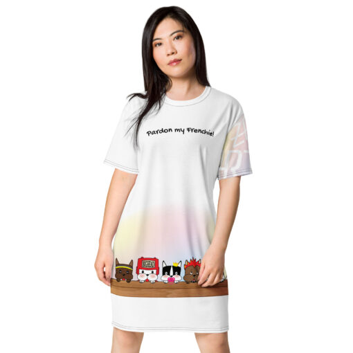 Women Tshirt dress white front woman