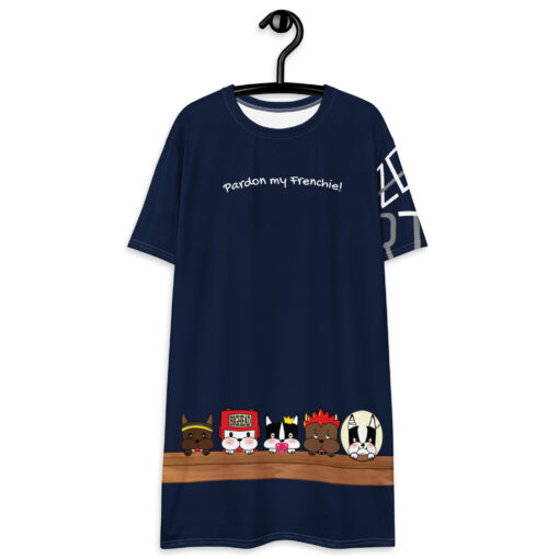 Women Tshirt dress navy front