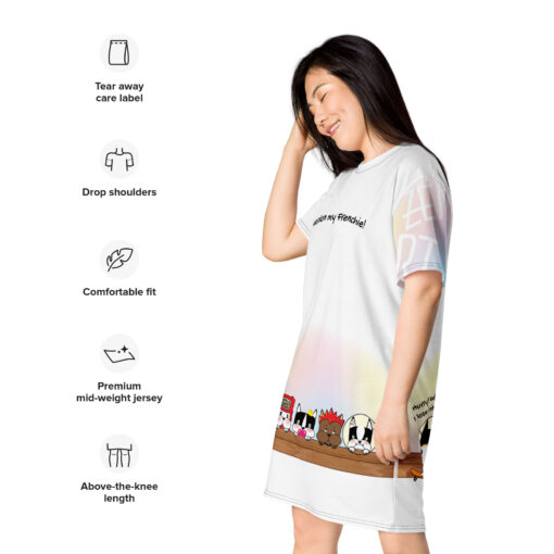 Women Tshirt dress white details