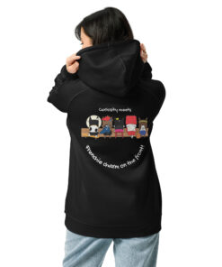 Unisex ECO Hoodie back blk woman