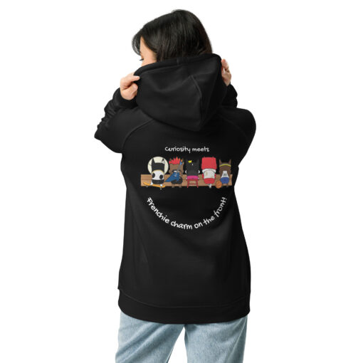 Unisex ECO Hoodie back blk woman