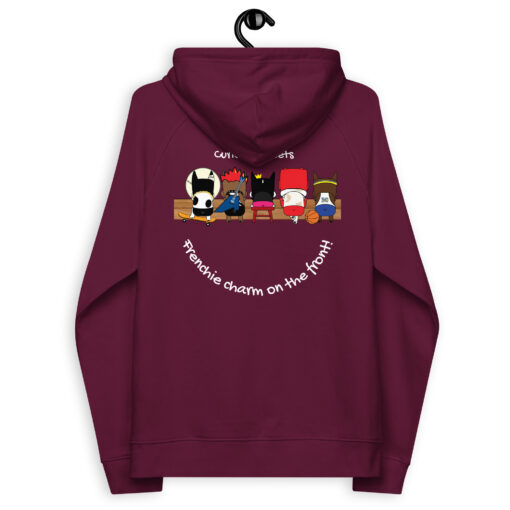 Unisex ECO Hoodie back burgundy