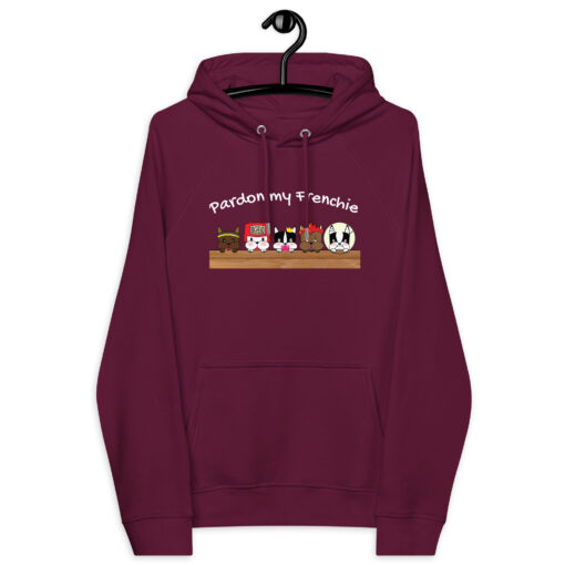 Unisex ECO Hoodie front burgundy