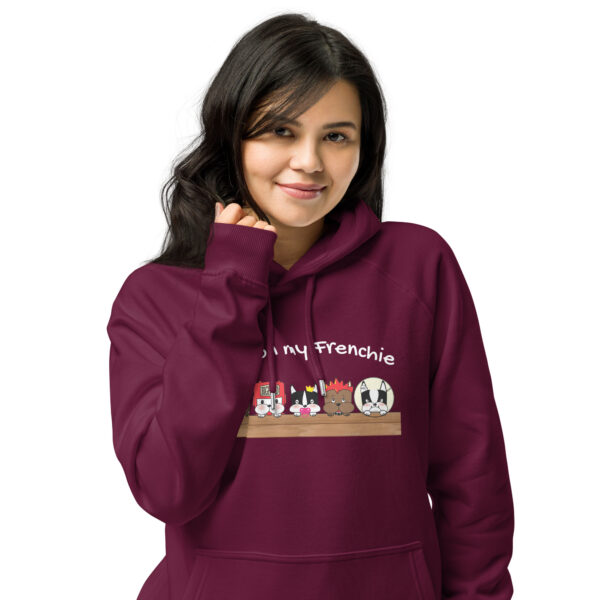 Unisex ECO Hoodie front burgundy woman cover