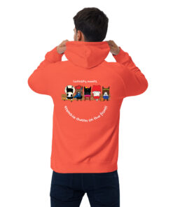 Unisex ECO Hoodie back orange man