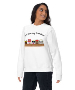 sweatshirt white front woman cover