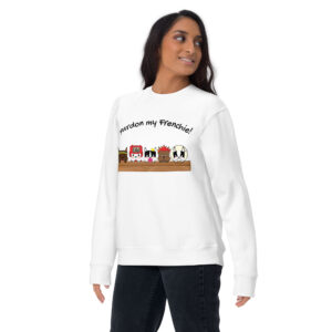 sweatshirt white front woman cover
