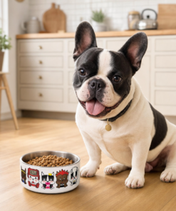 cartoon character pet bowl stainless steel dog and cat feeding bowl playful design