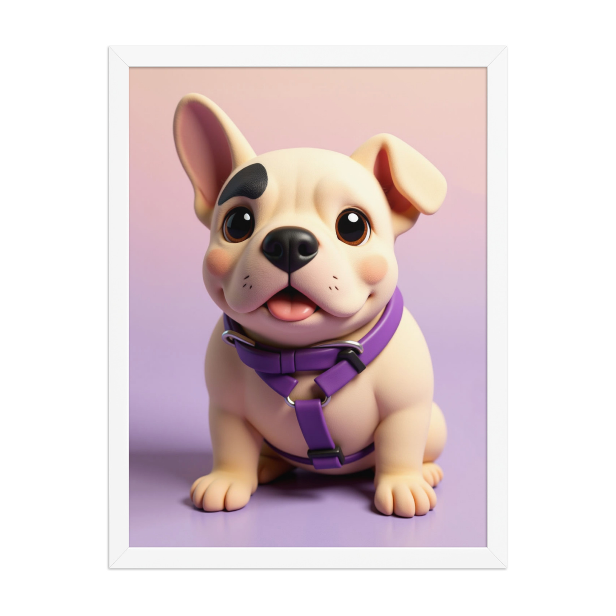 3d-cartoon-pet-portrait-white-framed