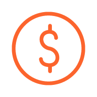 money icon orange