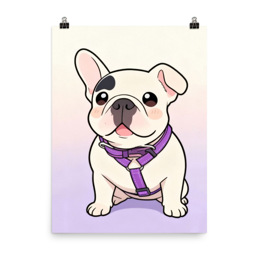 custom-kawaii-cartoon-french-bulldog-pet-portrait-poster