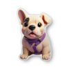 cute custom pet portrait pillow featuring a smiling French Bulldog illustration