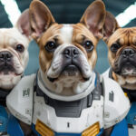 Custom Digital Gundam-Style Pet Portrait - Three Pets