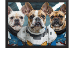 digital-gundam-pet-portrait-3-pets-black-framed