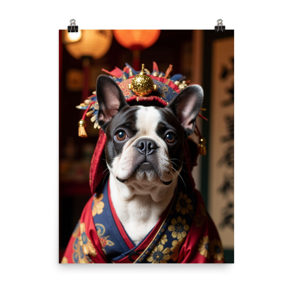 digital-kabuki-pet-portrait-french-bulldog-poster