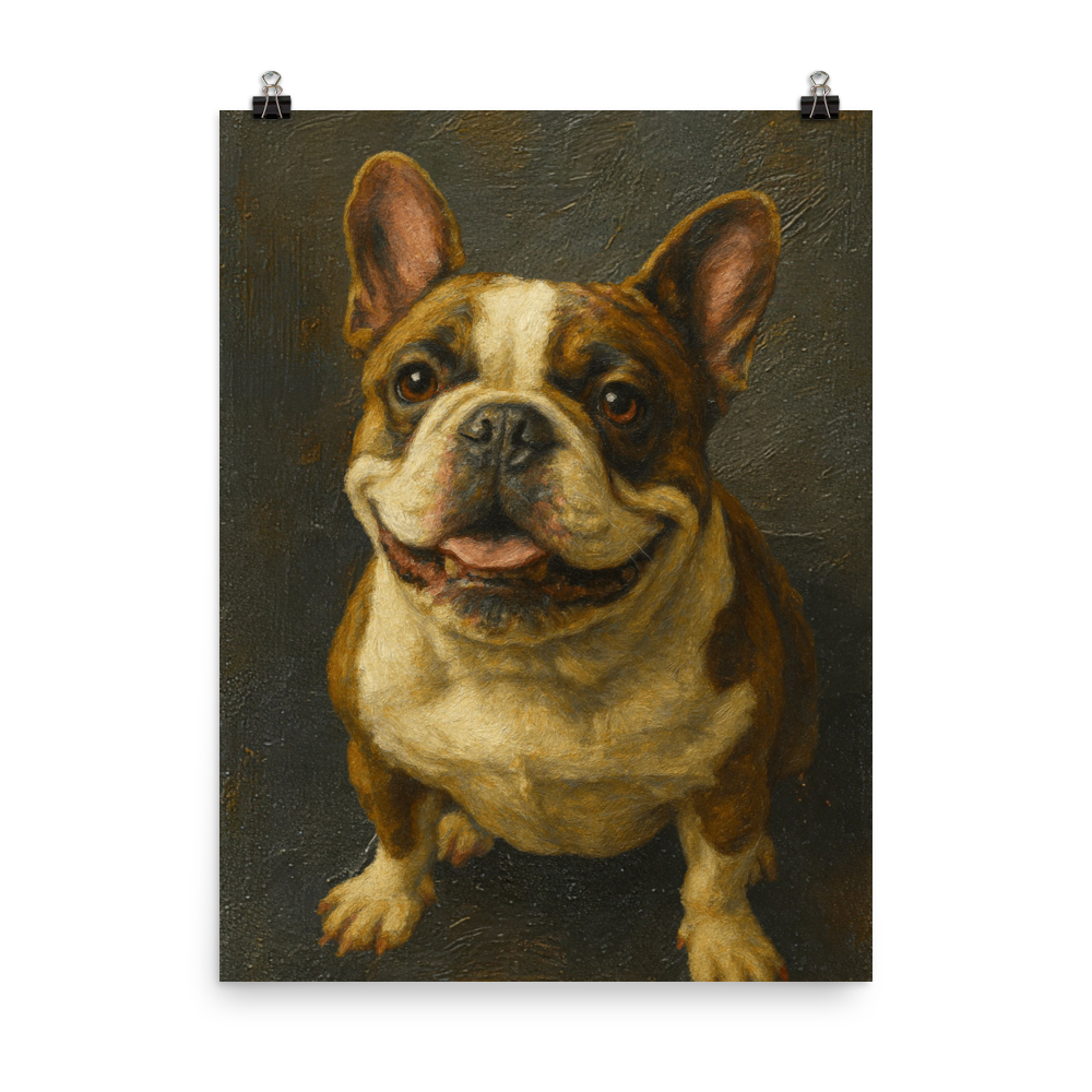 digital-oil-painting-pet-portrait-french-bulldog-Poster