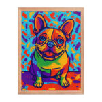 digital-pop-art-pet-portrait-french-bulldog-RedOak-Framed