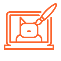 drawing icon orange