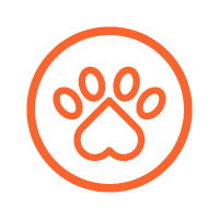 paw icon orange