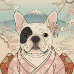 Custom Japanese-Style Semi-Realistic Pet Portrait – Spring Female Edition