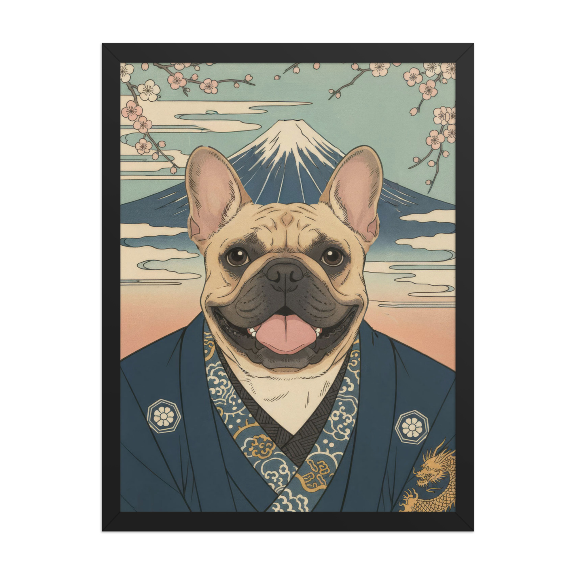 spring-male-japanese-semi-realistic-pet-portrait-black-framed