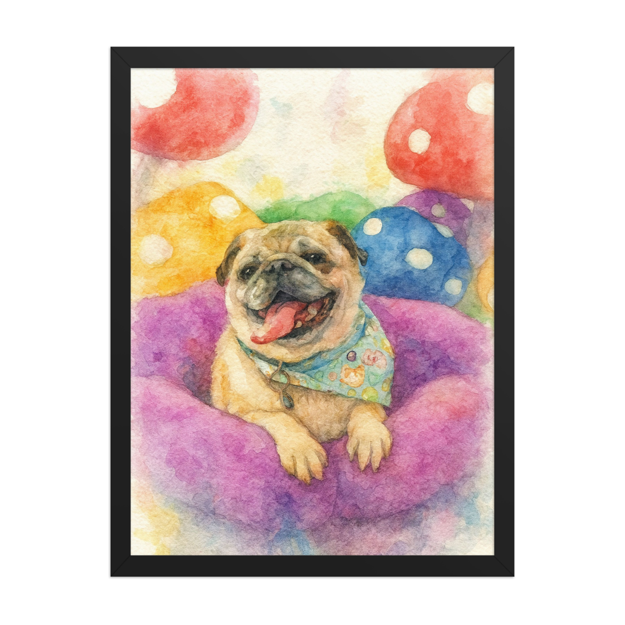 watercolor-pet-portrait-black-framed