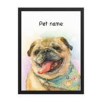 watercolor-pet-portrait-name-black-framed