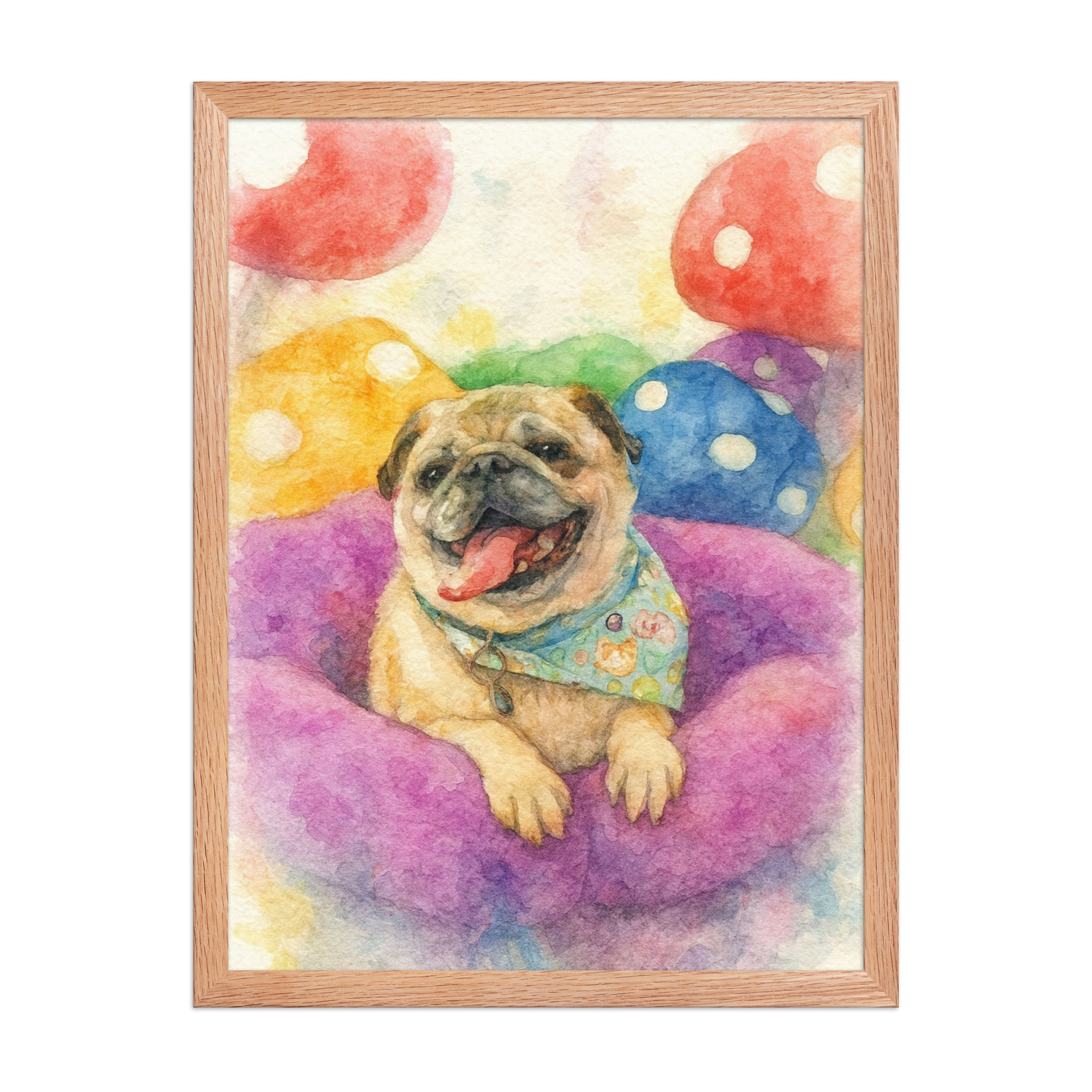 watercolor-pet-portrait-redoak-framed
