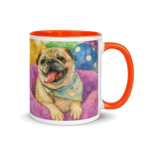 Custom Ceramic Mug 11oz with orange color inside