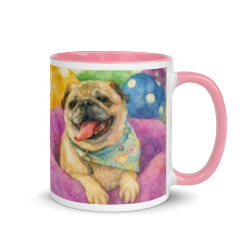 Custom Ceramic Mug 11oz with pink color inside
