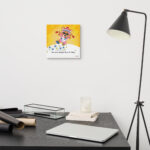 Energetic Chito Canvas Wall Art – “Too Much Energy? No Such Thing.” Fun Dog Illustration by ArtZen Studios