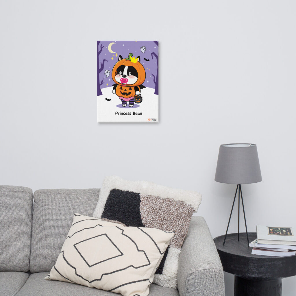 custom pet cartoon portrait from photo colorful dog illustration example