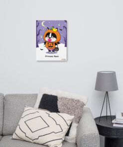 custom pet cartoon portrait from photo colorful dog illustration example